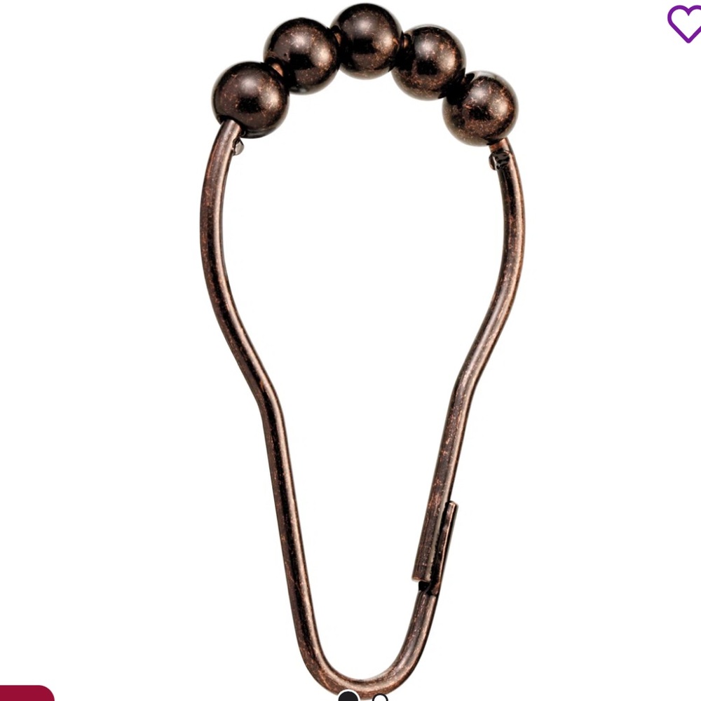 ❤️EXTRA 50% OFF❗️Macy’s Metallic Beaded Metal Shower Curtain Hooks Set of 12